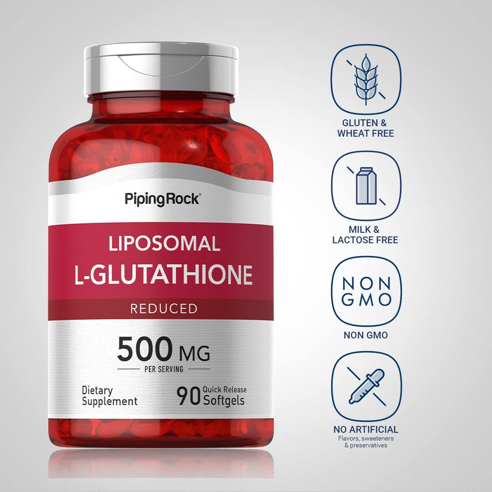 Close-up of Liposomal Glutathione softgels