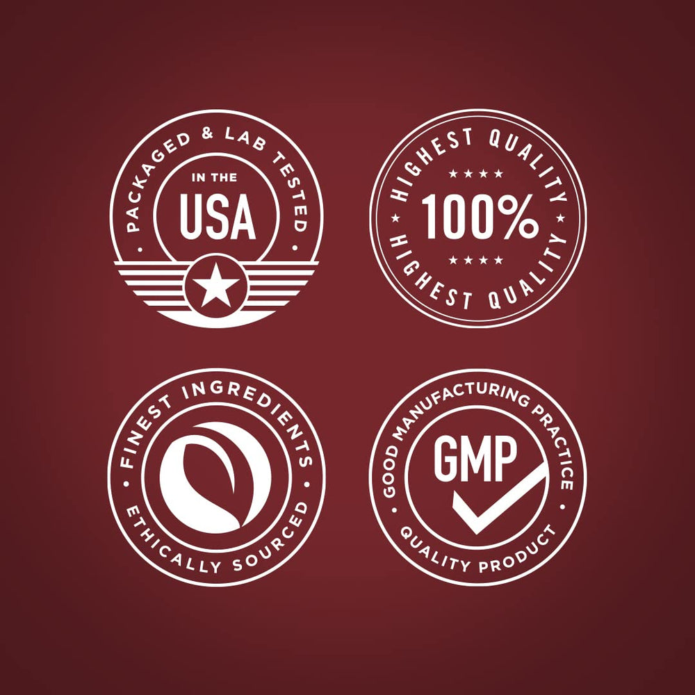 Laboratory-tested quality badge on supplement bottle