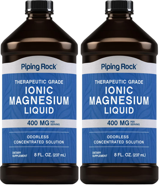Piping Rock Liquid Ionic Magnesium bottle (8 oz, pack of 2) with label