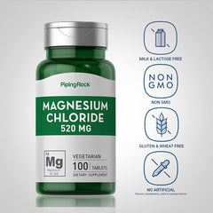 Nutrition facts label showing 520 mg magnesium chloride
