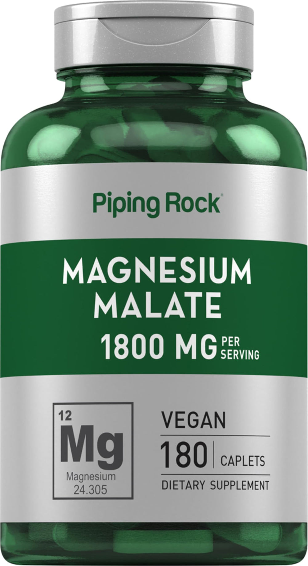 Piping Rock bottle front label showing product name and count for clear identification