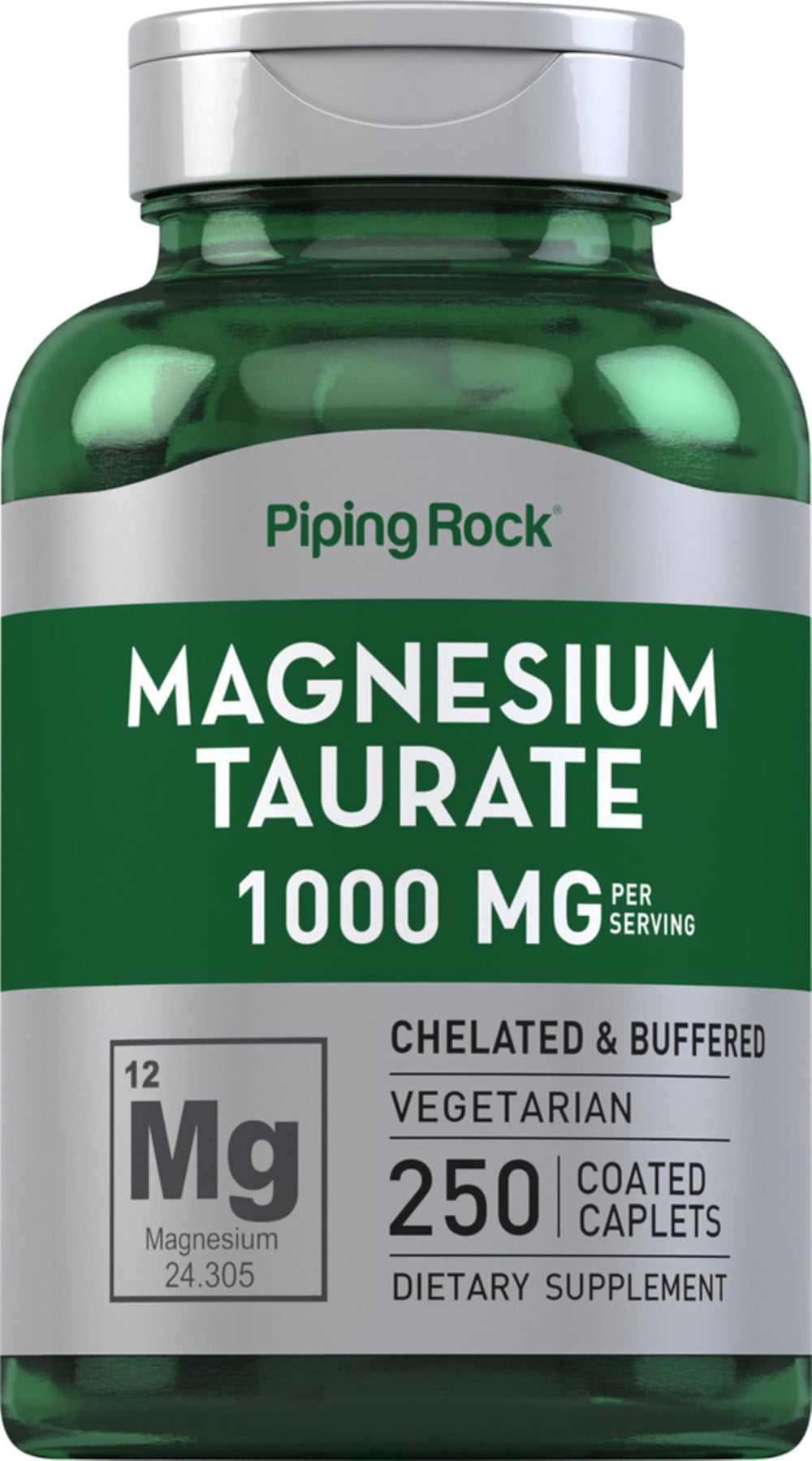 Piping Rock front bottle label showing product identity and count