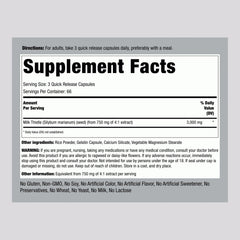 Milk Thistle capsules in bottle (200 capsules)