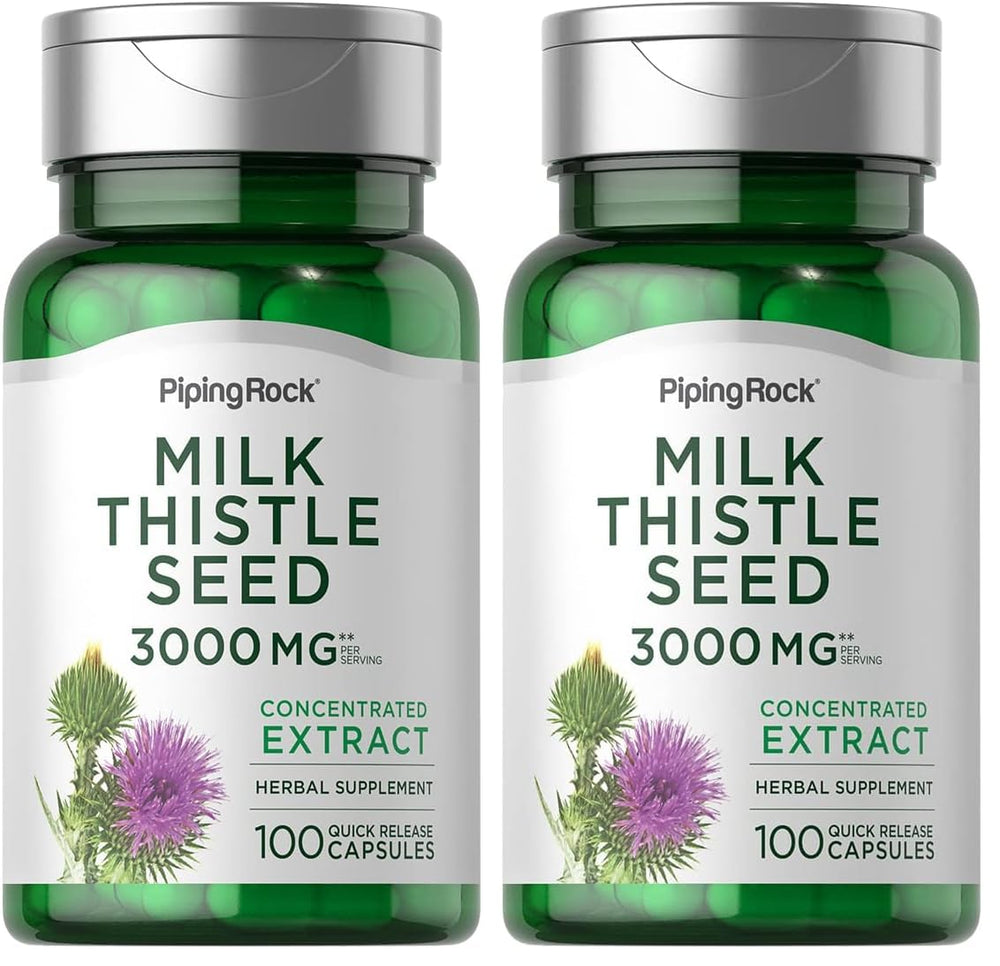 Piping Rock Milk Thistle 3000mg bottle front view