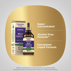 Milk thistle liquid drops bottle in use