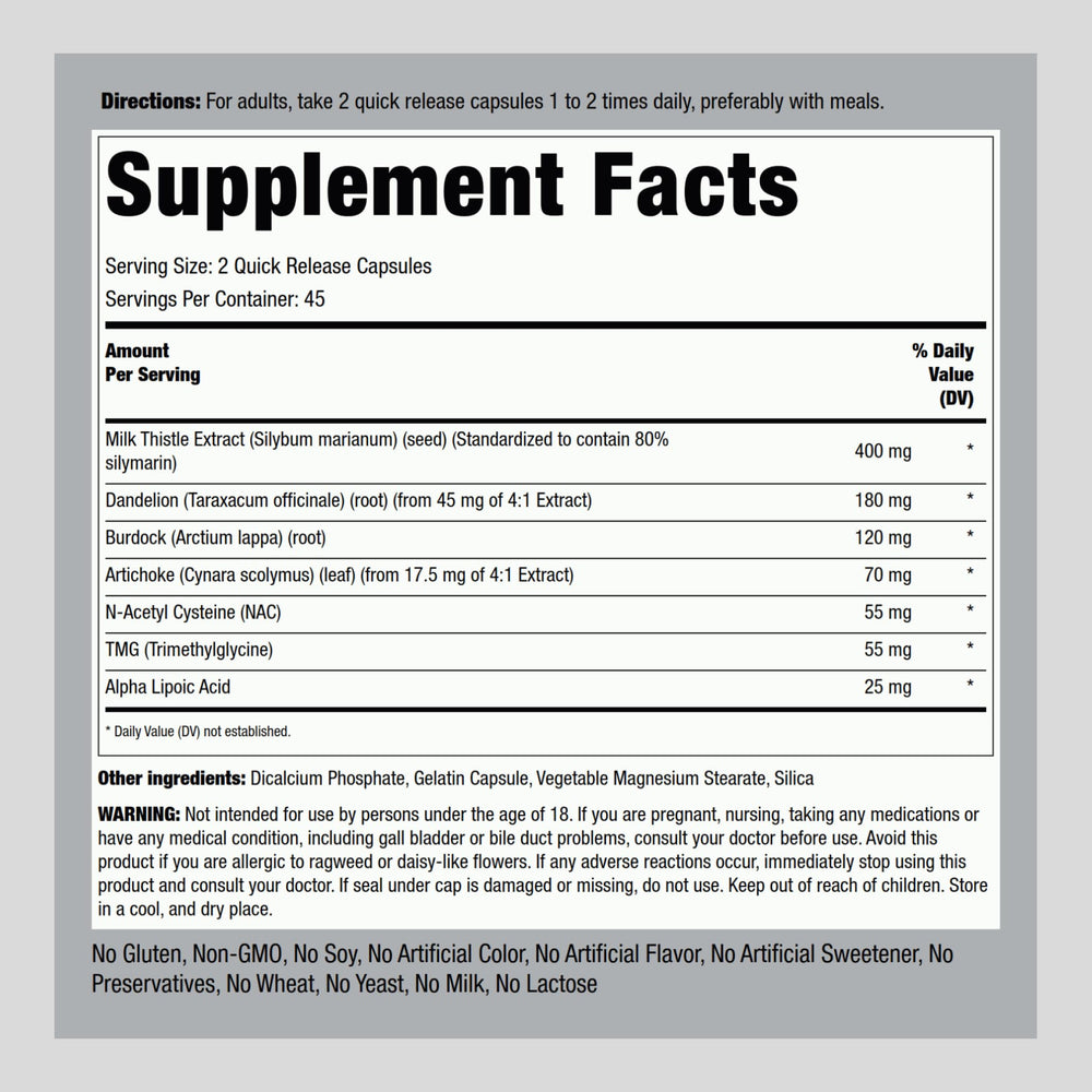 Piping Rock milk thistle extract close-up highlighting standardized potency and consistent quality