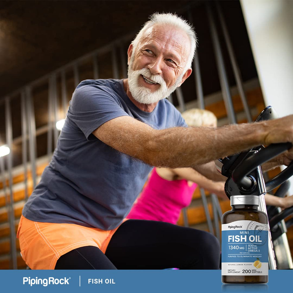 830 mg Omega-3 per Serving – Piping Rock Mini Fish Oil