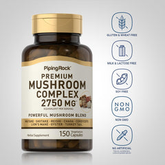 Piping Rock mushroom powder texture in bowl showing fine blend and mixable form