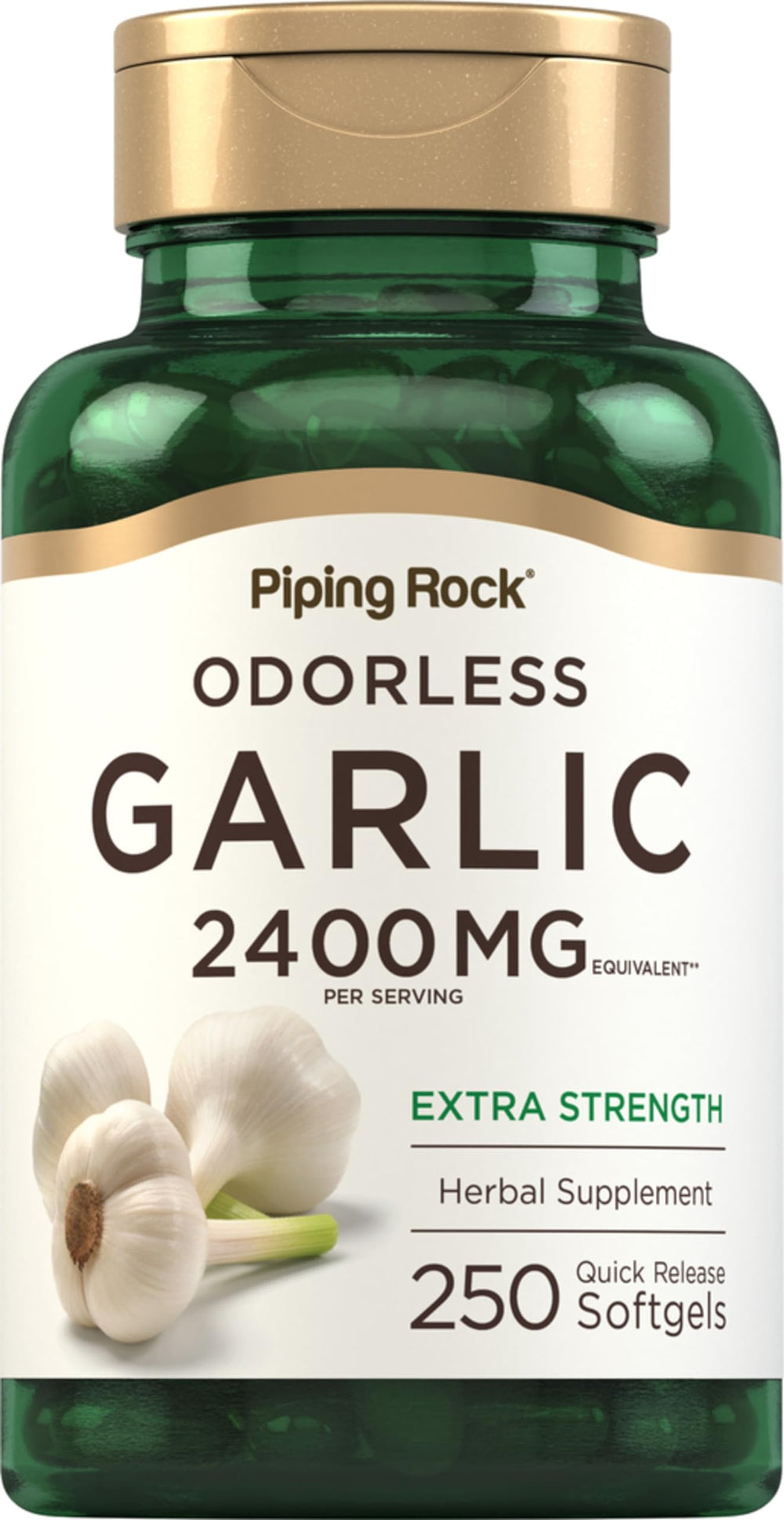 Piping Rock front packaging showing bottle and label benefits