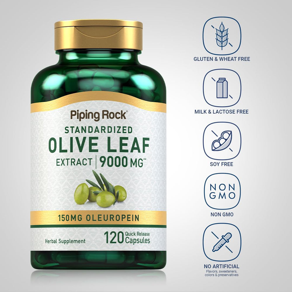 Open Piping Rock bottle with capsules spilled to show quantity and convenience