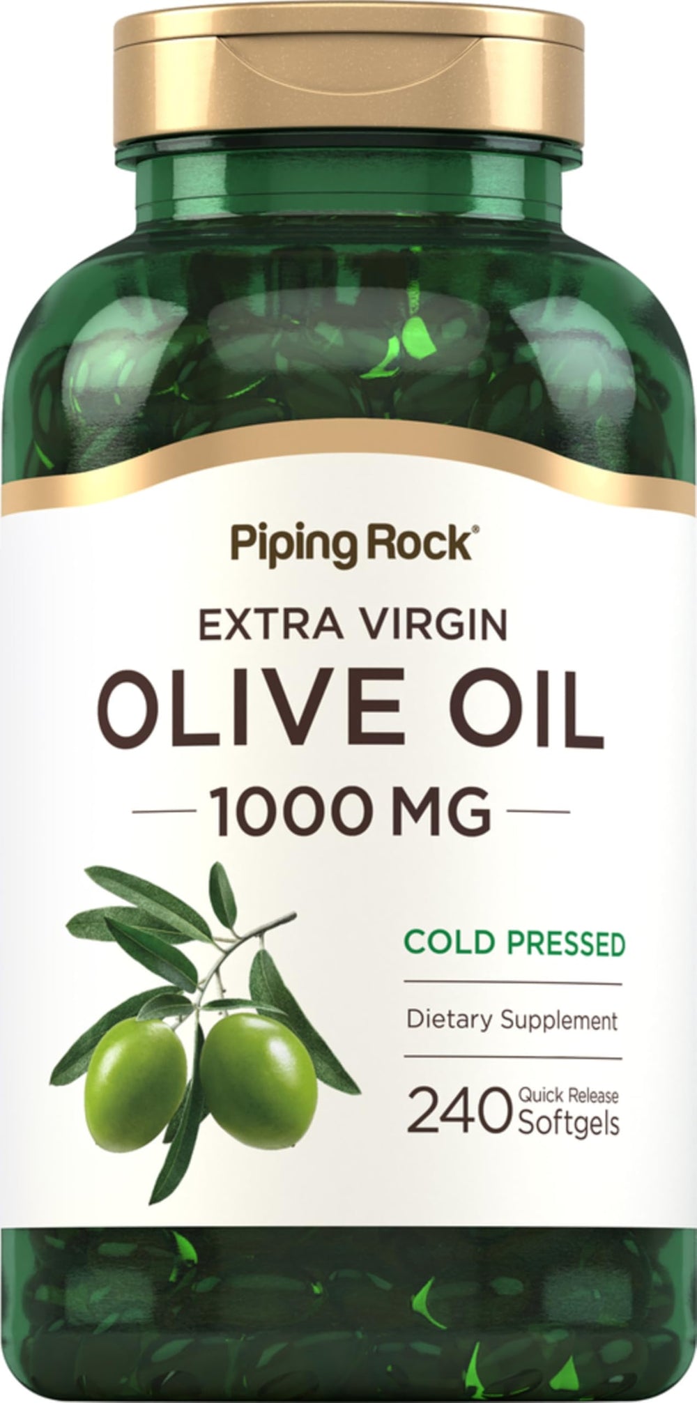 Piping Rock front packaging showing bottle and product name, clear benefit fast dosing