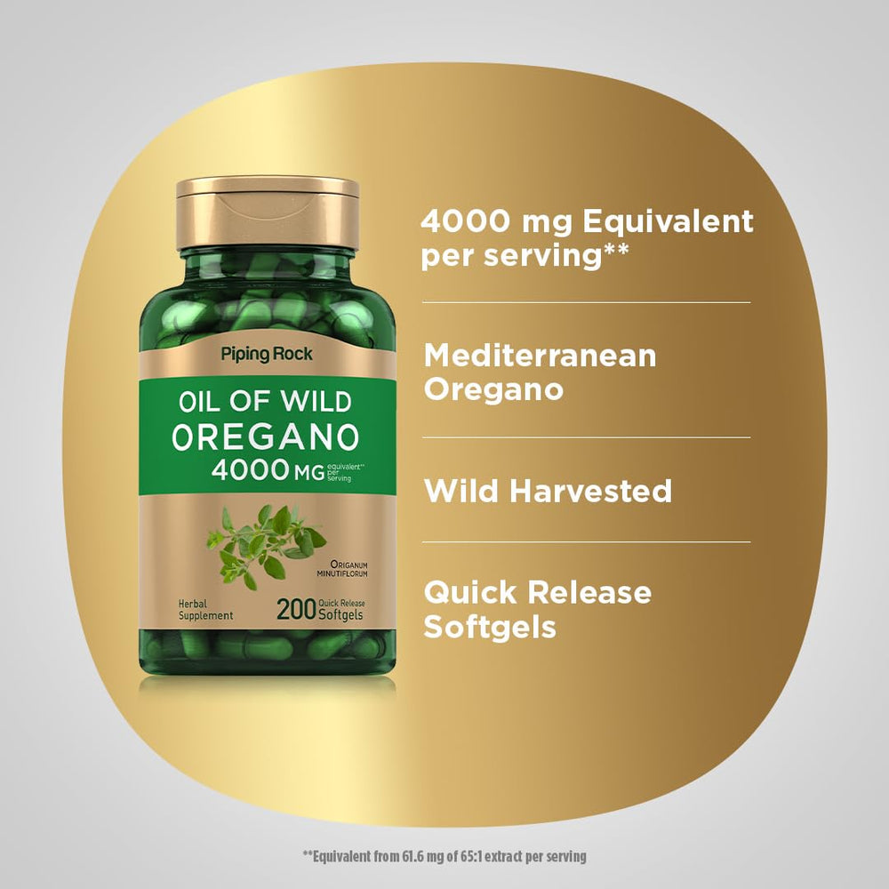 Mediterranean oregano herb and oil drop imagery