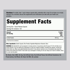 Piping Rock Ox Bile supplement bottle label