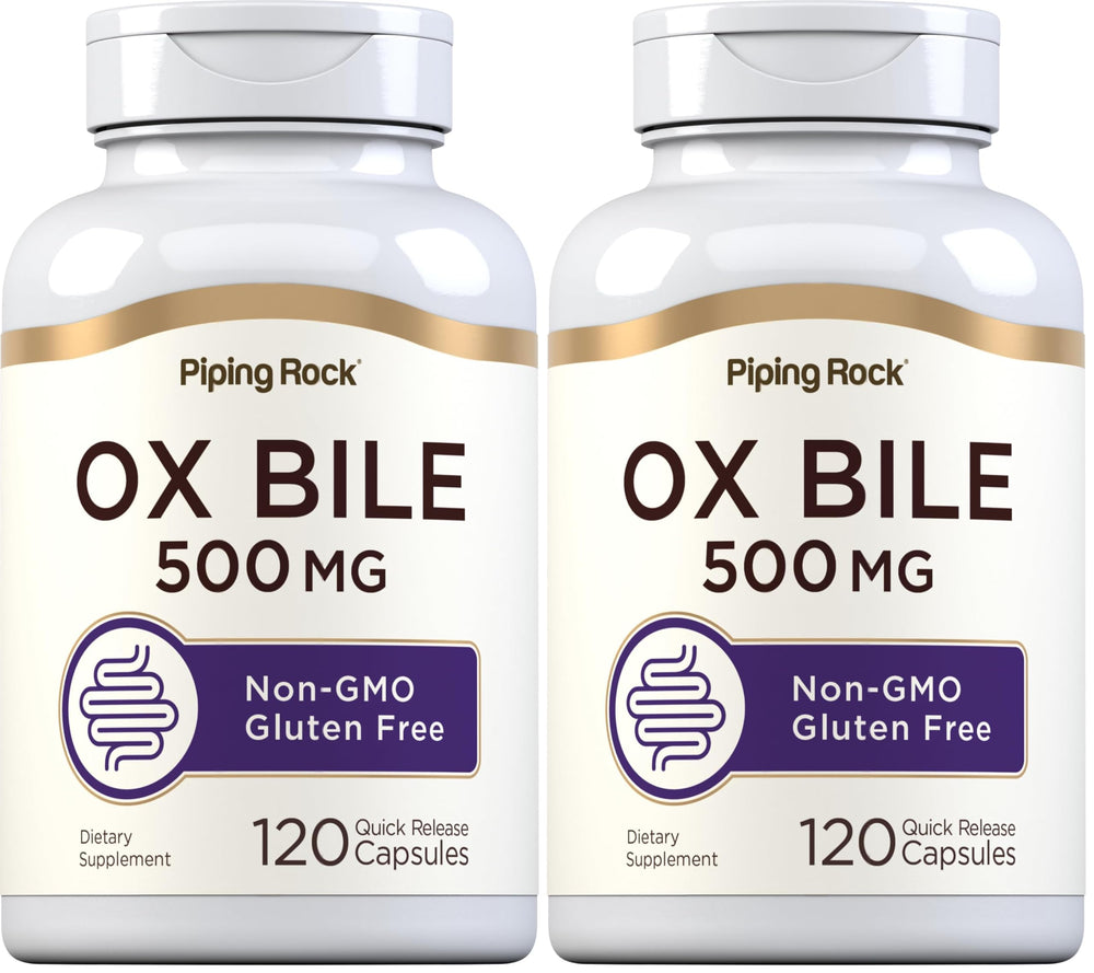 Piping Rock Ox Bile supplement bottle front view