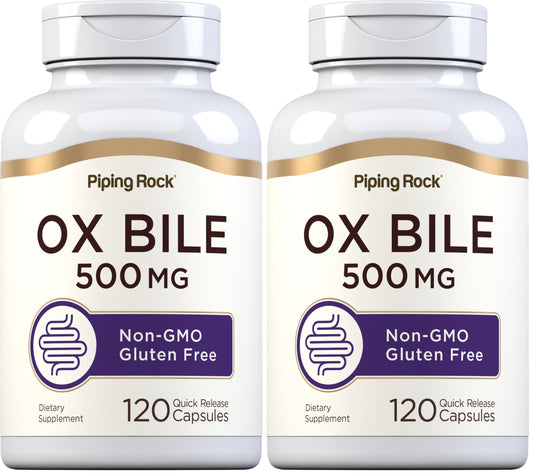 Piping Rock Ox Bile supplement bottle front view