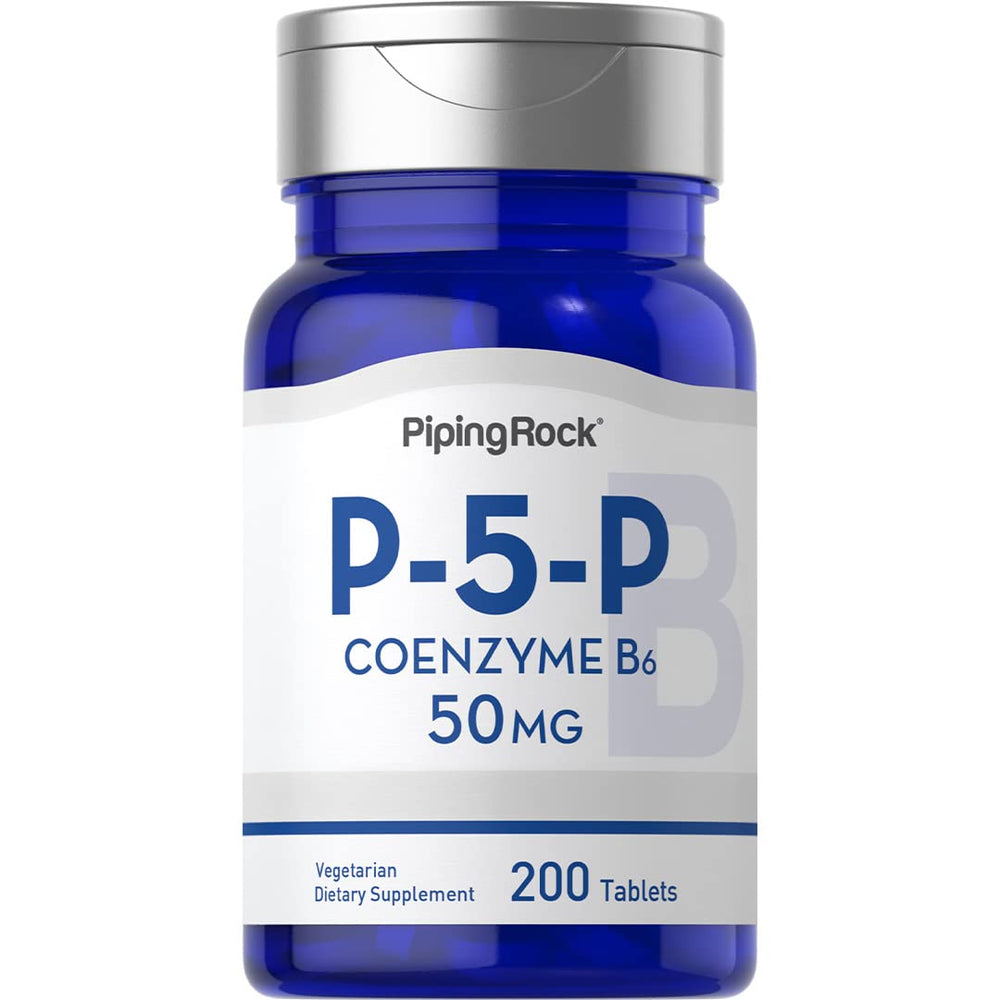 Piping Rock front packaging showing bottle and 200 tablets benefit easy supply