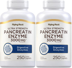 Piping Rock Pancreatin Digestive Enzymes Ultra Strength 3000mg Pack of 2