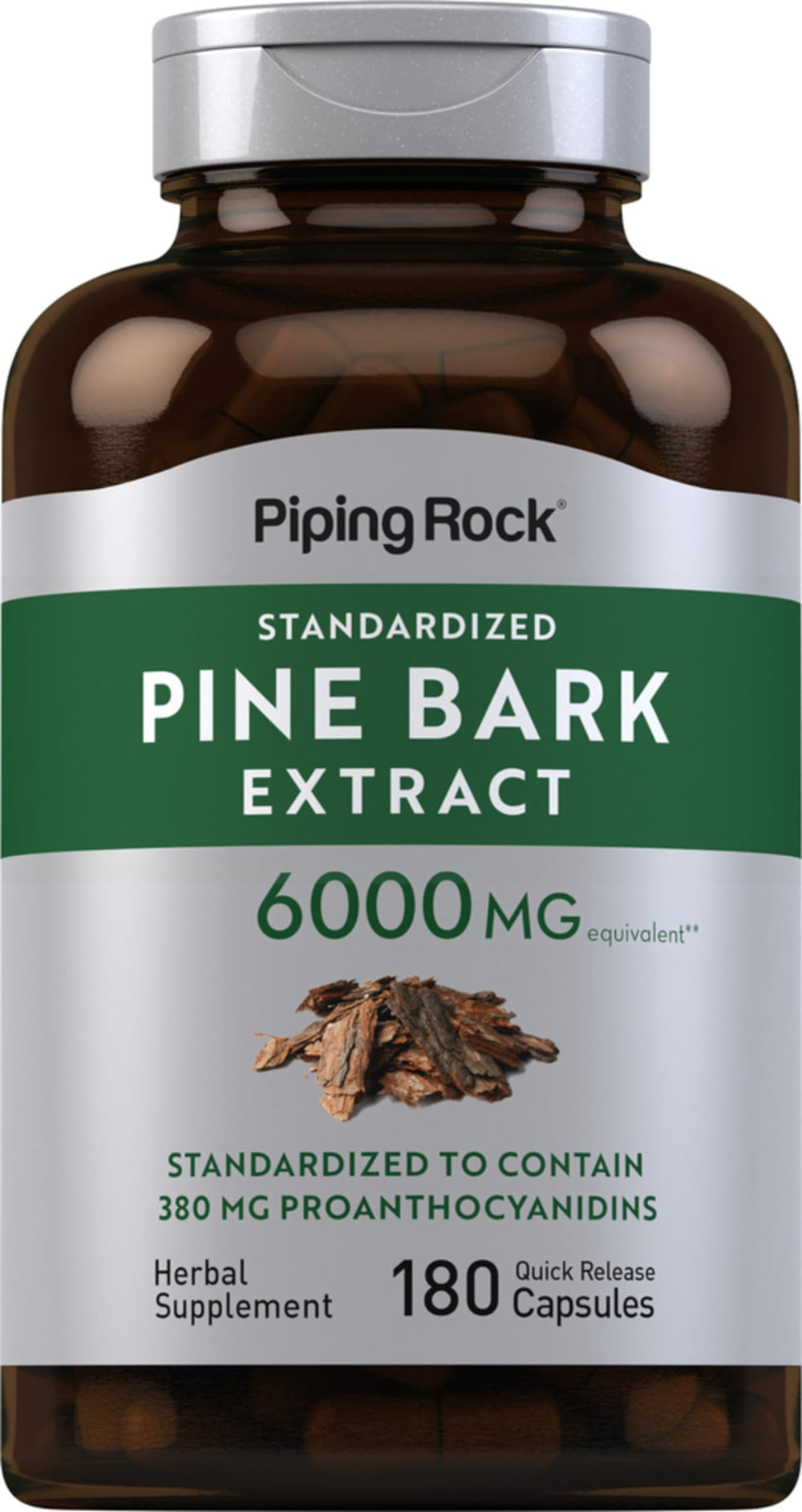 Piping Rock front packaging showing bottle and brand for easy identification