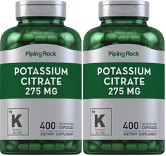 Piping Rock Potassium Citrate 275 mg bottle label