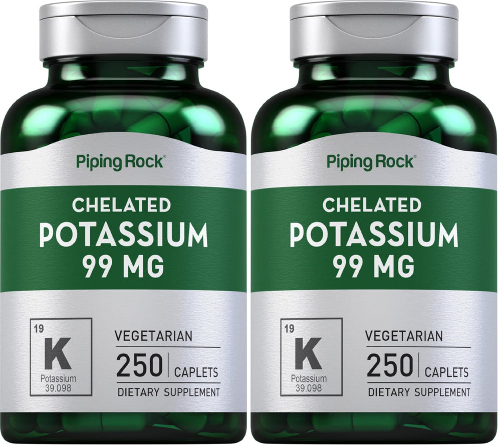 Piping Rock Chelated Potassium bottle – front view