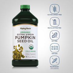 Piping Rock label detail showing organic cold pressed claims and ingredient trust
