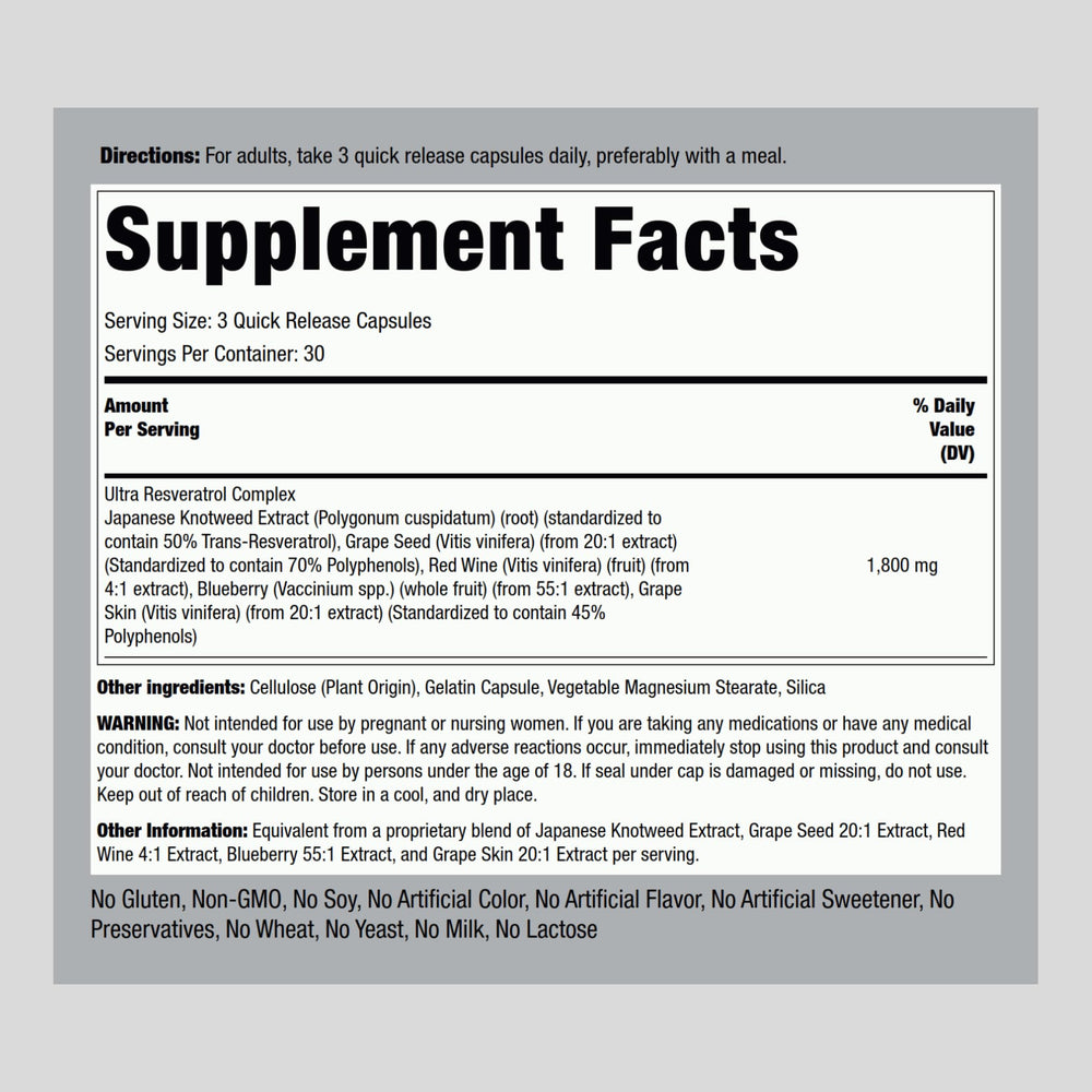 Close-up of Resveratrol Complex capsules