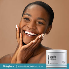 Piping Rock jar on nightstand in nighttime routine setting aiding consistency