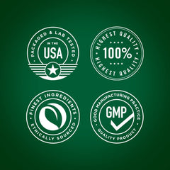 Piping Rock label and ingredient panel highlighting purity and testing