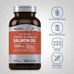 Piping Rock label detail highlighting EPA and DHA amounts for clear potency