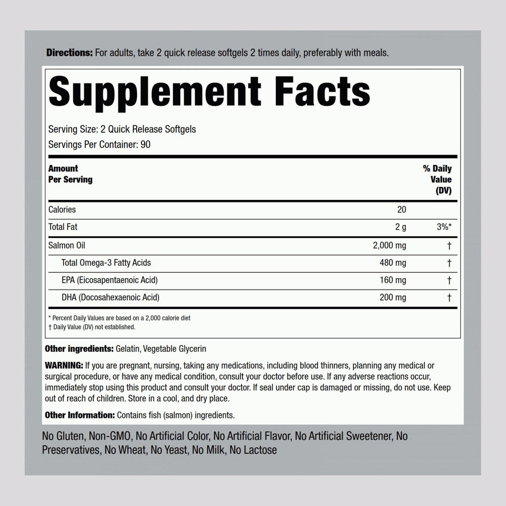Piping Rock quick-release salmon oil softgels close-up showing smooth texture and easy swallowing