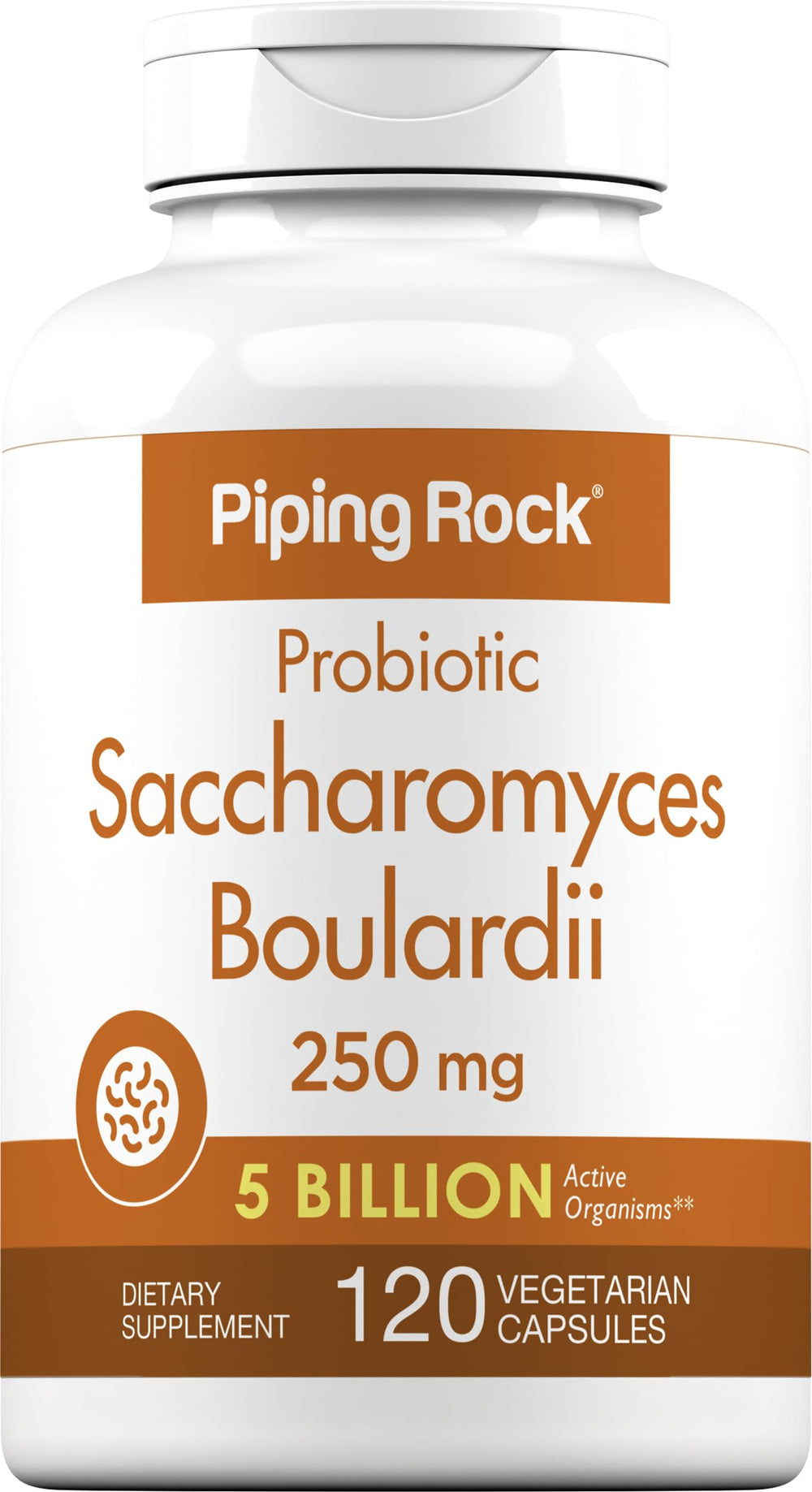 Piping Rock front packaging showing label and 5 billion CFU clarity benefit