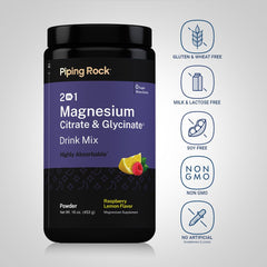 Piping Rock scoop with measured powder showing 325 mg per serving benefit
