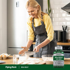 Piping Rock bottle on a breakfast table to suggest daily routine integration and convenience