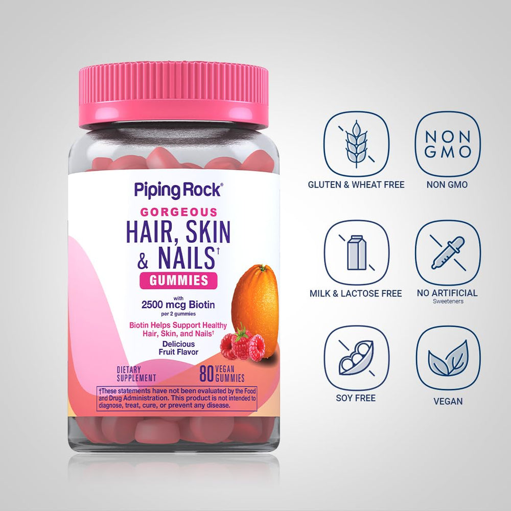 Piping Rock single gummy on spoon representing serving size and easy daily use