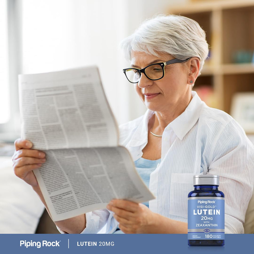 Piping Rock softgels beside a pill organizer demonstrating convenient dosing