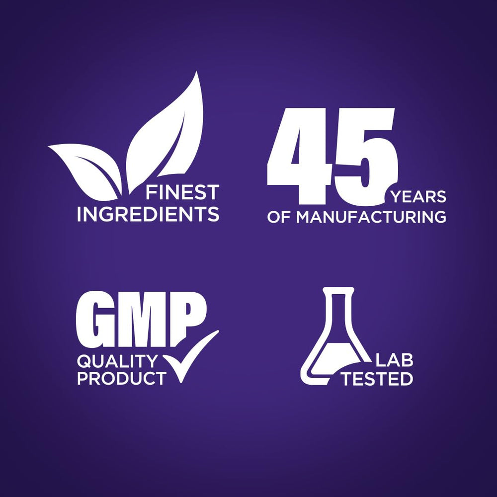 Piping Rock back label with ingredients and laboratory-tested claim benefit