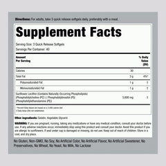 Close-up of sunflower lecithin softgel capsules
