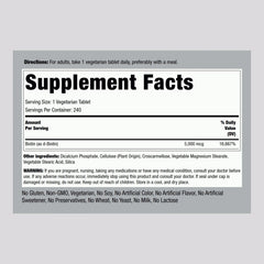 Piping Rock biotin tablet close-up highlighting smooth finish for comfortable swallowing