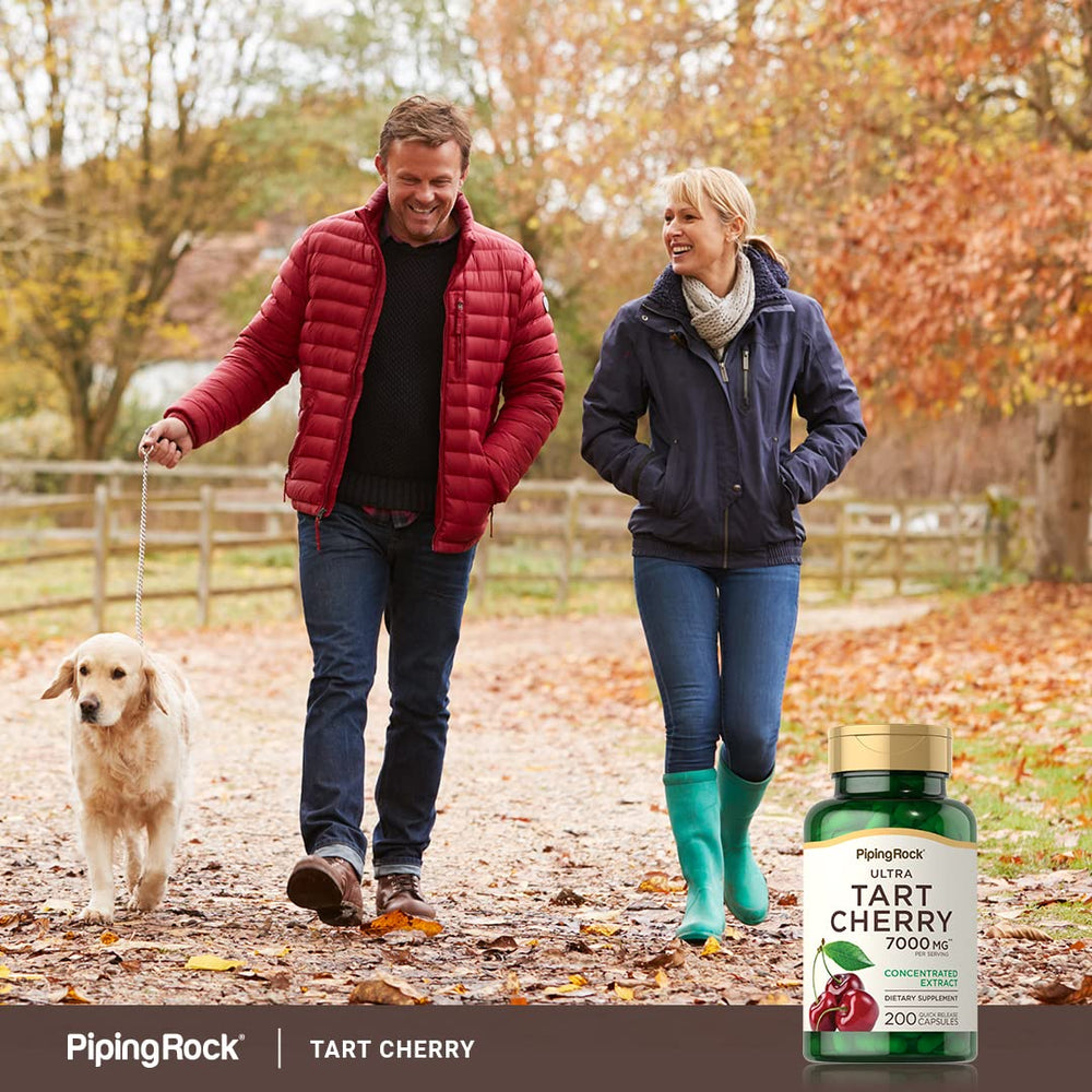 Piping Rock Tart Cherry Extract Capsules on white background
