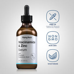 Piping Rock close-up of serum texture highlighting lightweight hydration benefit