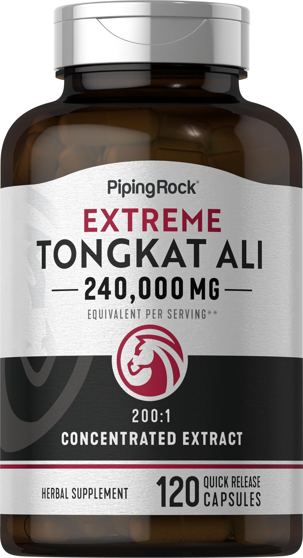 Bottle front view with product label