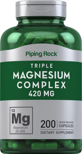 Piping Rock Triple Magnesium Complex bottle label visible