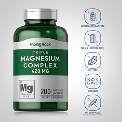 Bottle with 200 capsules displayed