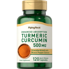 Piping Rock Turmeric Curcumin 500mg bottle - main product image