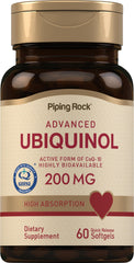 Piping Rock bottle front view showing label and clear benefit of potency