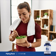 Piping Rock supplement bottle on kitchen shelf indicating easy daily access benefit