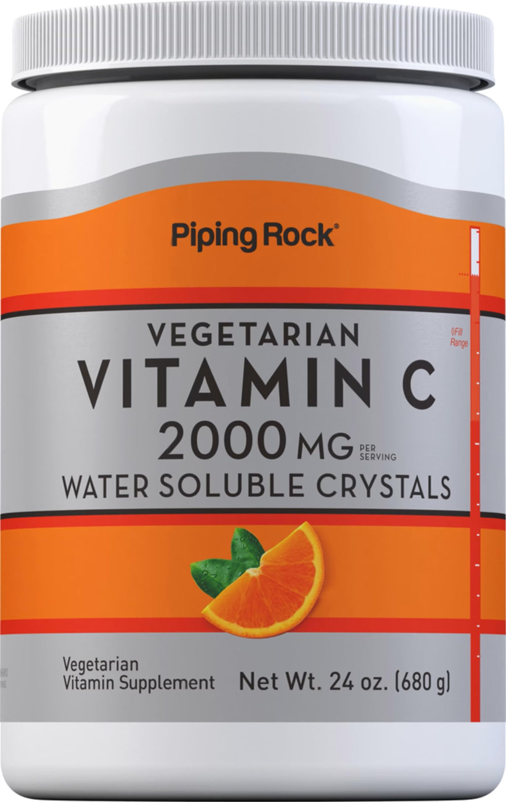 Piping Rock front packaging showing clean label and product size benefit