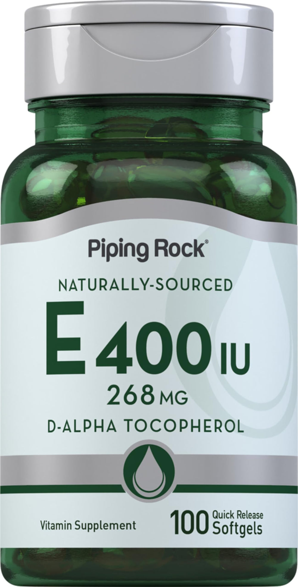 Piping Rock Vitamin E 400 IU Softgels bottle