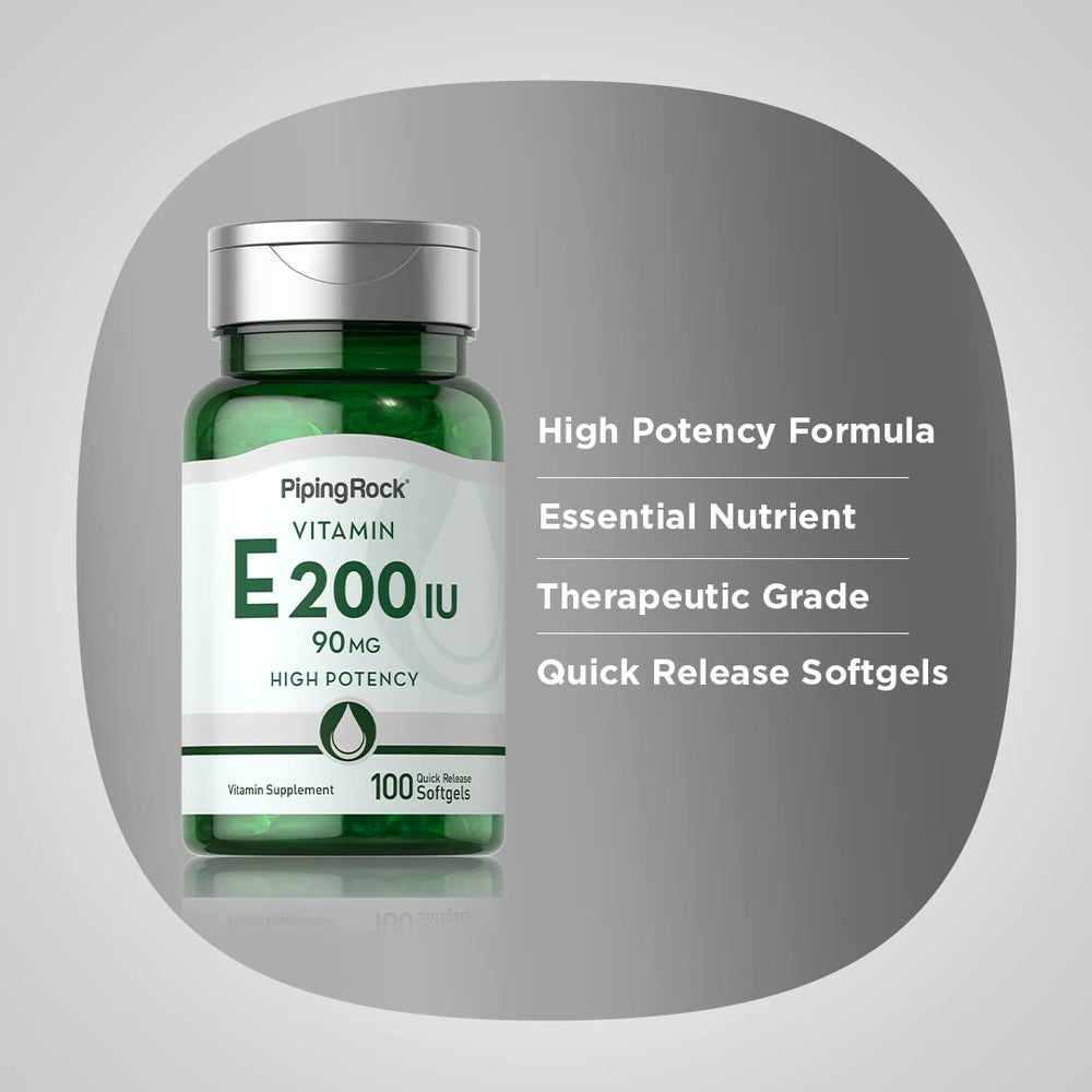 Piping Rock supplement facts label image confirming 200 IU potency