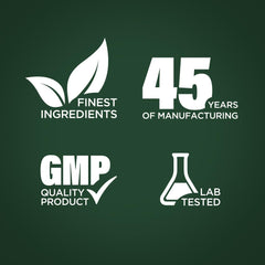 Piping Rock capsules beside a measuring spoon indicating serving size